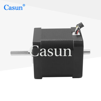 Bon prix NEMA 17 Moteur pas à pas à double axe 48 mm Corps 2.0A 0,59N.m avec équipement mécanique En ligne